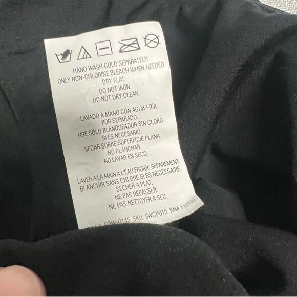 Sporti Size 34 Black HydroLast Solid Thin Strap One Piece Swimsuit NEW - Picture 8 of 10